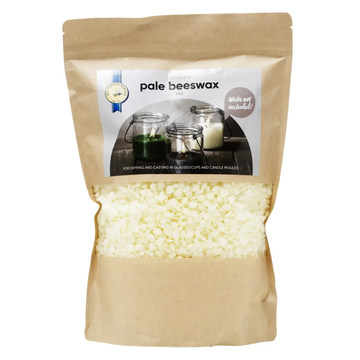 Panduro Hobby Rent bivax för ljustillverkning, 1 kg | Ljus