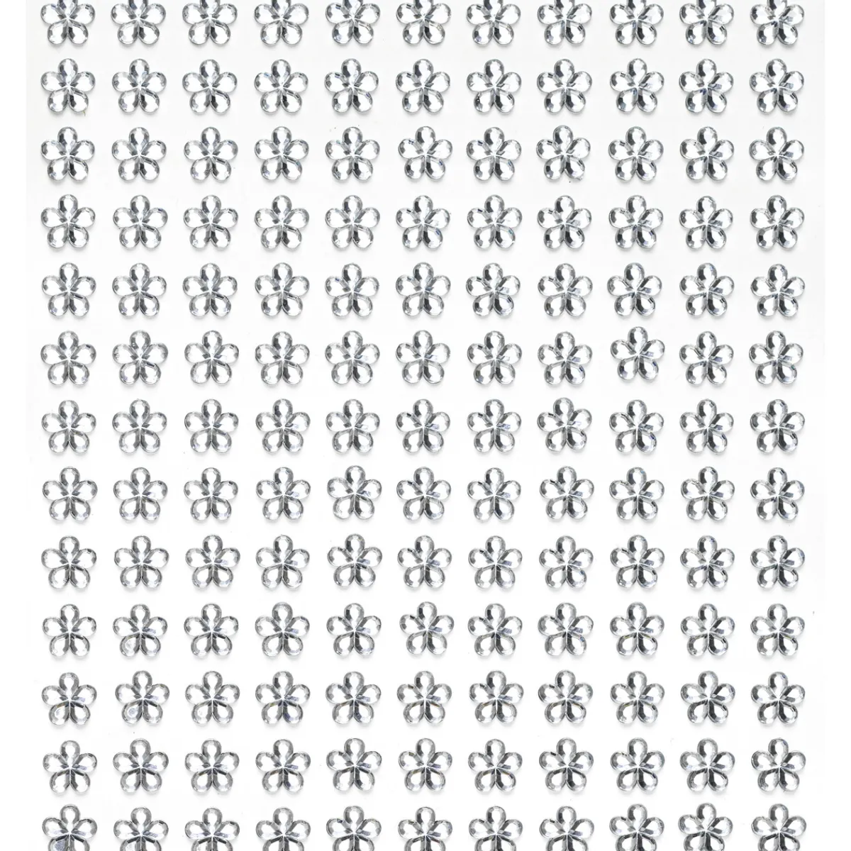 Panduro Hobby Rhinestone stickers blommor kristall – 286 kristalllikande blommor. Ø8 mm | Rhinestonestickers