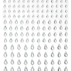 Panduro Hobby Rhinestone stickers droppar kristall – 288 kristalldroppar. L. 5, 7, 10 mm