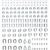 Panduro Hobby Rhinestone stickers former kristall – 304 olikformade pärlstickers. L. 2–12 mm | Rhinestonestickers