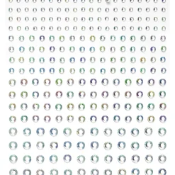 Panduro Hobby Rhinestone stickers iriserande kristall – 496 pärlstickers. Ø3, 4, 5, 6 mm | Rhinestonestickers