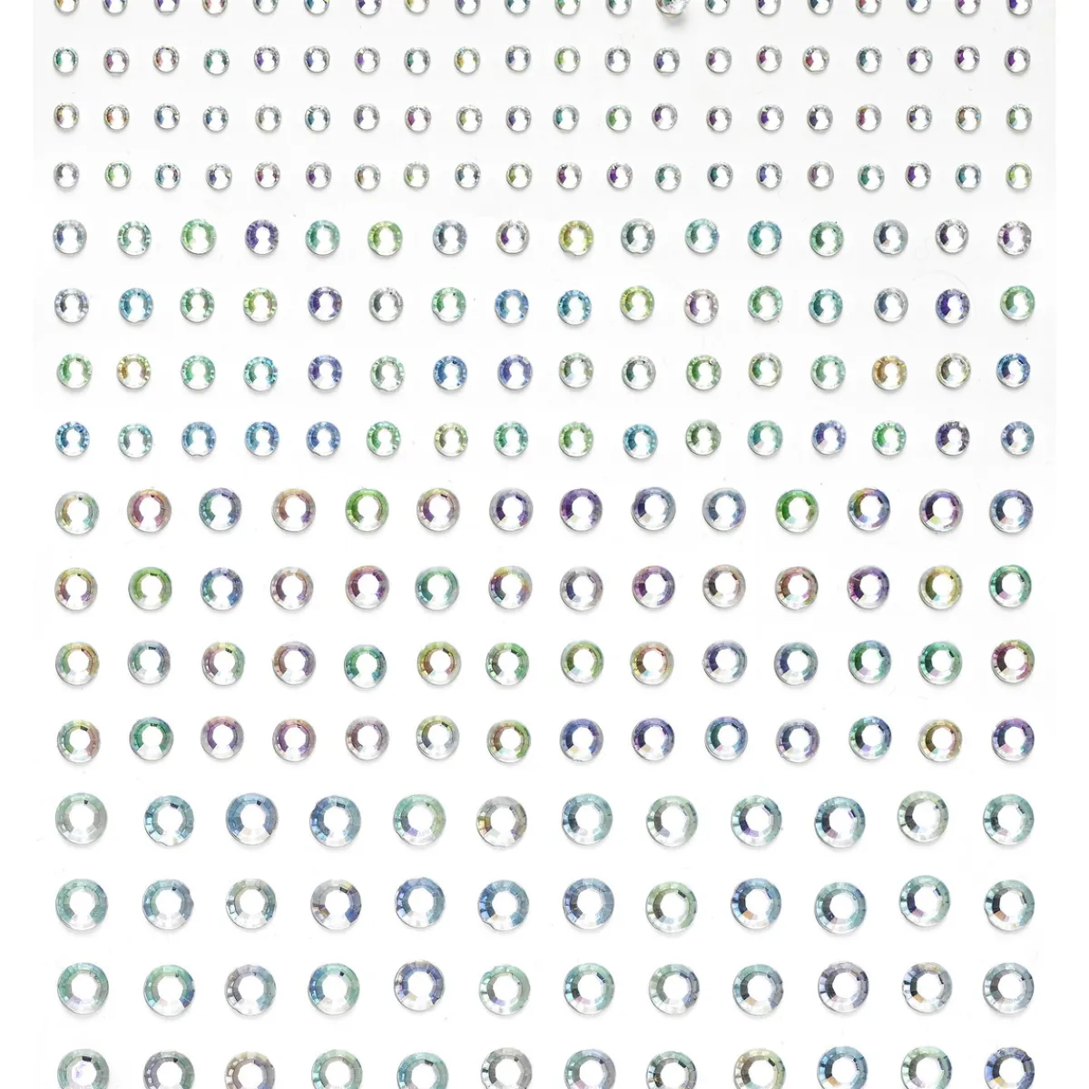Panduro Hobby Rhinestone stickers iriserande kristall – 496 pärlstickers. Ø3, 4, 5, 6 mm | Rhinestonestickers