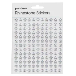 Panduro Hobby Rhinestone Stickers iriserande blommor – totalt 286 blommor som är Ø8 mm | Rhinestonestickers