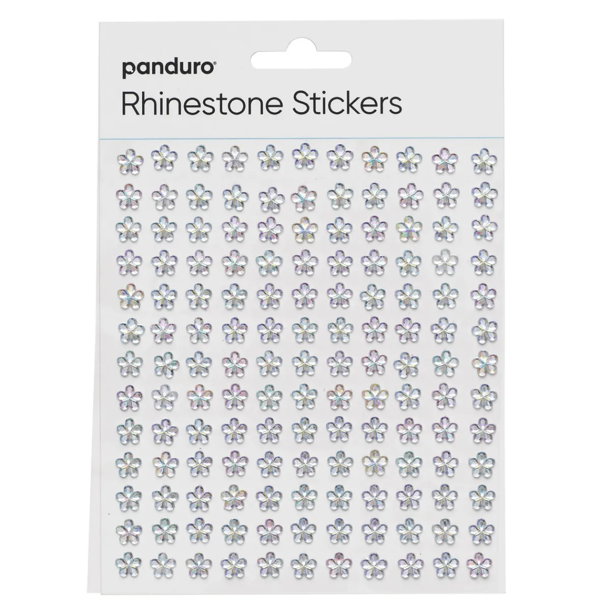 Panduro Hobby Rhinestone Stickers iriserande blommor – totalt 286 blommor som är Ø8 mm | Rhinestonestickers