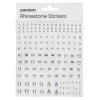 Panduro Hobby Rhinestone Stickers iriserande mix med olika former – totalt 310 former, ca 2–10 mm