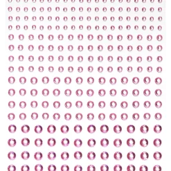 Panduro Hobby Rhinestone stickers ljusrosa – 496 ljusrosa pärlstickers. Ø3, 4, 5, 6 mm | Rhinestonestickers