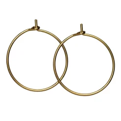 Panduro Jewellery Örhänge creoler Ø20 mm – mässing pläterad med 9 karat guld, 1 par