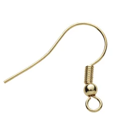 Panduro Jewellery Örhänge krok – mässing pläterad med 9 karat guld, 1 par | Örhängen