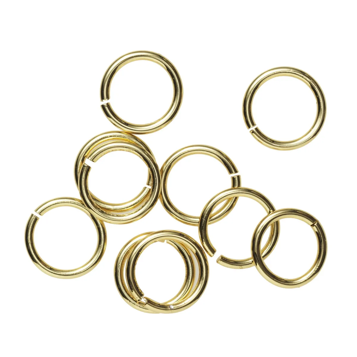 Panduro Jewellery Ringöglor Ø5 mm – mässing pläterad med 9 karat guld, 10 st. | Ringöglor