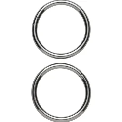 Panduro Hobby Ringöglor O-ringar av metall, silverfärgade, Ø4 cm. 2 st. | Väsktillbehör