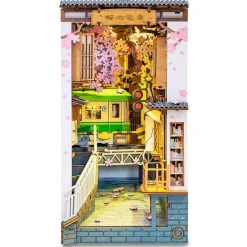 Robotime Rolife DIY 3D Bookend Sakura Densya miniatyr diorama – TGB01, 120×220×190 mm | Grundsatser