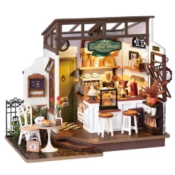 Robotime Rolife DIY No.17 Café miniatyr diorama – DG162, 250×150×195 mm
