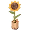 Robotime Rolife DIY Wooden Flower 3D-pussel träblomma TW011 Sunflower, 95×85×230 mm | Grundsatser