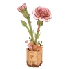 Robotime Rolife DIY Wooden Flower 3D-pussel träblomma TW051 Pink Carnation 120×70×290 mm | Grundsatser