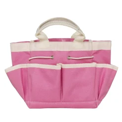 Barn Panduro Hobby Rosa ryktväska för käpphästar. 15×11×15 cm med 7 fack på sidorna
