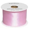 Panduro Hobby Rosa satinband med stålkant – 38 mm brett och 5 meter långt | Glitter- & Ståltrådsband