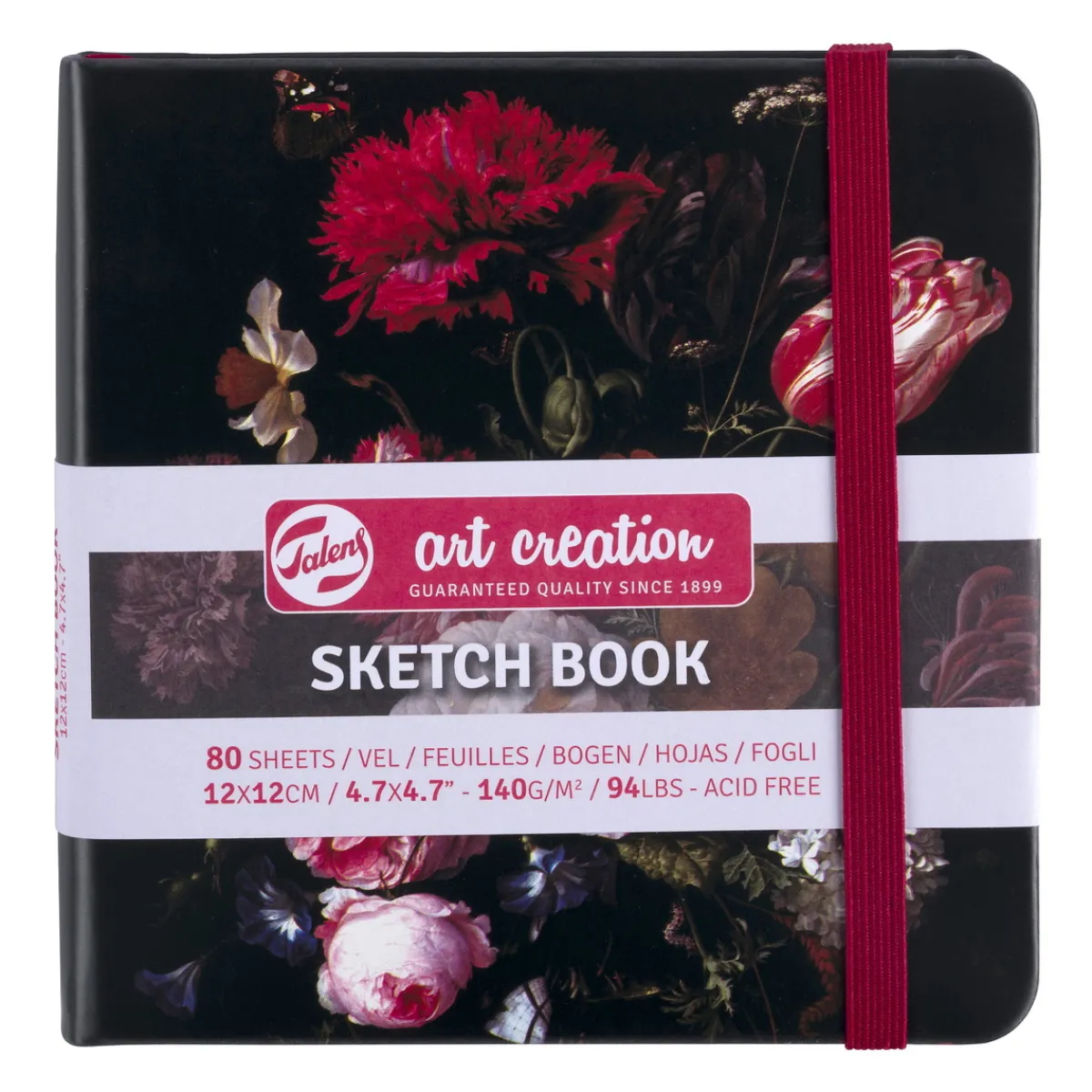 Royal Talens Art Creation Sketch skissbok 12x12 cm, grönt omslag – 140 g/m², 80 ark