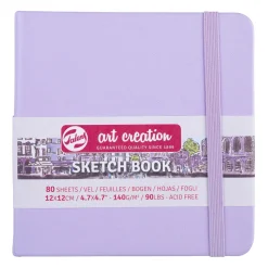 Royal Talens Art Creation Sketch skissbok 12x12 cm, ljuslila omslag – 140 g/m², 80 ark