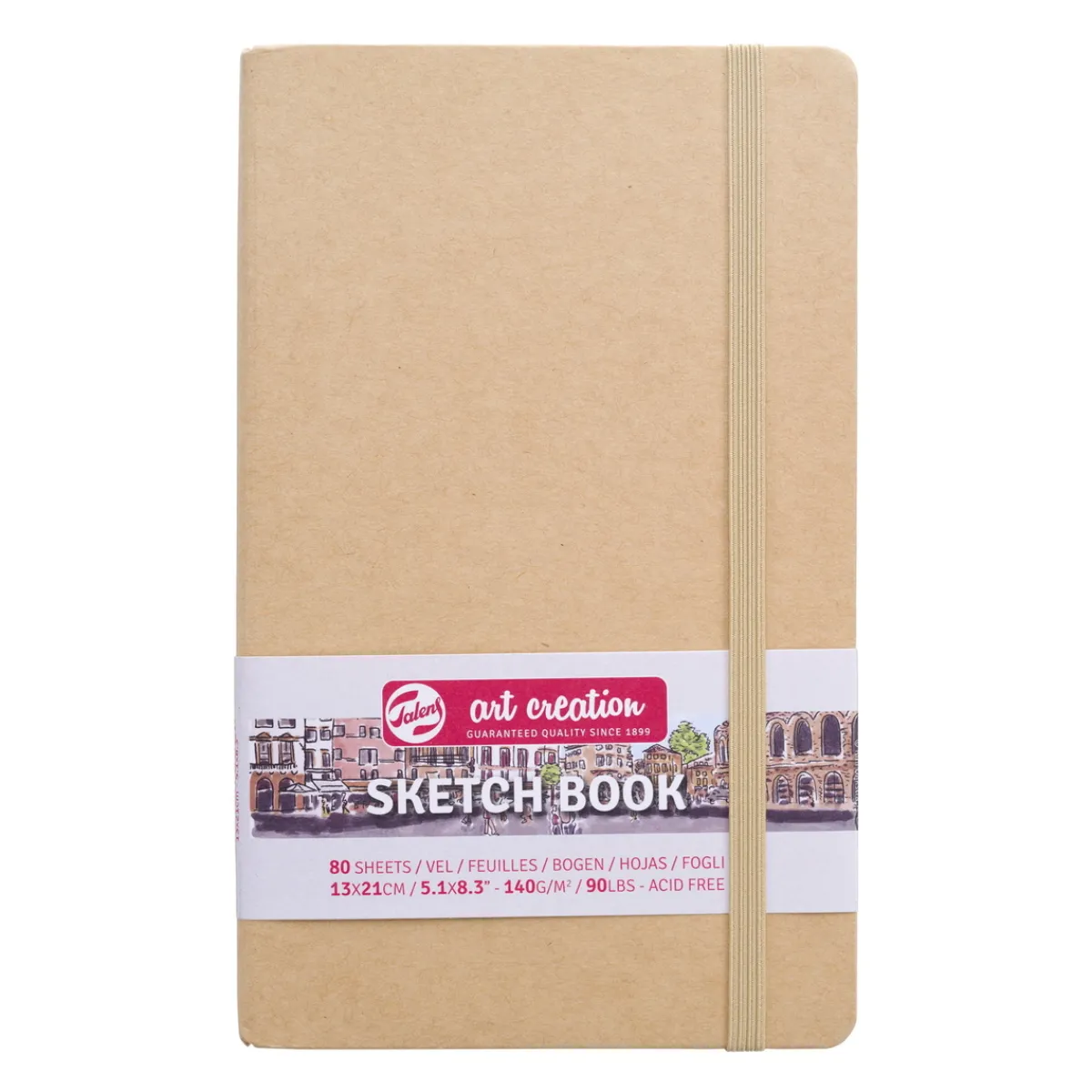 Royal Talens Art Creation Sketch skissbok 13x21 cm, naturfärgat omslag – 140 g/m², 80 ark | Skissböcker