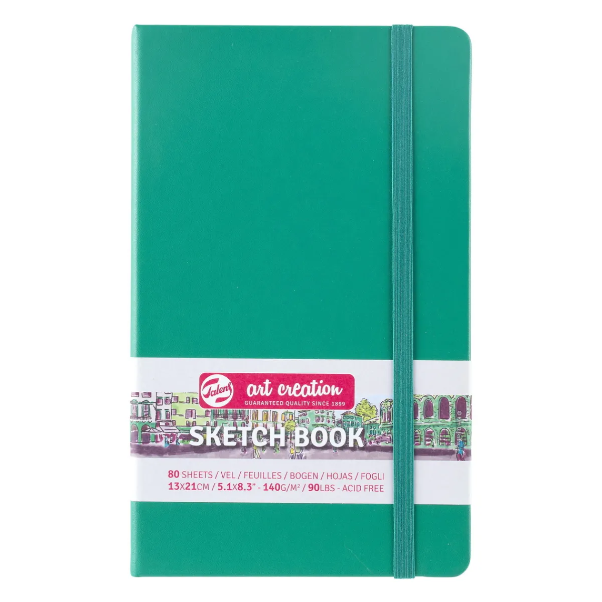 Royal Talens Art Creation Sketch skissbok 13x21 cm, grönt omslag – 140 g/m², 80 ark | Skissböcker