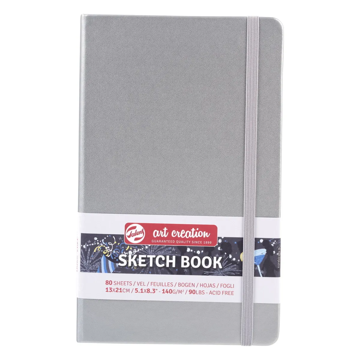 Royal Talens Art Creation Sketch skissbok 13×21 cm, silvrigt omslag – 140 g/m², 80 ark | Skissböcker