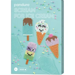 Panduro Iron Beads Rörpärlor Midi kit Glass-tema, 3000 pärlor à Ø5 mm & 2 glassiga pärlplattor! | Barn Rörpärlor Midi
