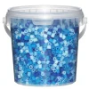 Panduro Iron Beads Rörpärlor Midi 4000 st i blå mix + blåa transparenta pärlor, Ø5 mm | Barn Rörpärlor Midi