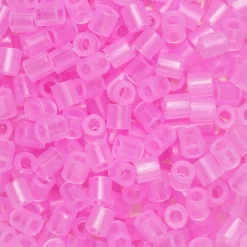 Panduro Iron Beads Rörpärlor Midi 1000 st ljusrosa genomskinliga, Ø5 mm | Barn Rörpärlor Midi