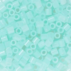 Panduro Iron Beads Rörpärlor Midi 1000 st mintgröna med glitter, Ø5 mm | Barn Rörpärlor Midi