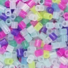 Panduro Iron Beads Rörpärlor Midi 1000 st mix med glittriga färger, Ø5 mm | Barn Rörpärlor Midi