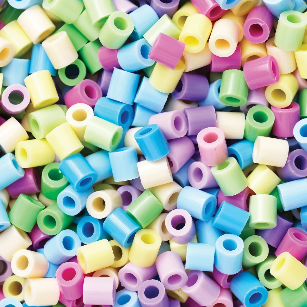 Barn Panduro Iron Beads Rörpärlor Midi 6000 st mix med pastellfärger, Ø5 mm