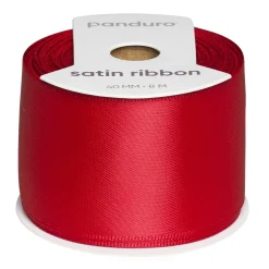 Panduro Hobby Rött satinband – 40 mm brett och 8 meter långt | Satinband