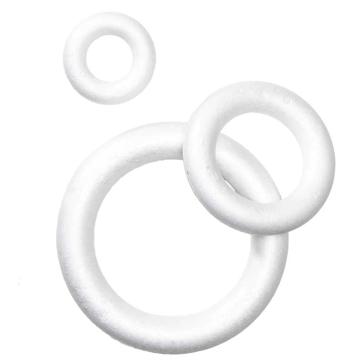 Panduro Hobby Runda styrolitkransar, stommar för kransar 3-pack. Ø10, 16, 25 cm
