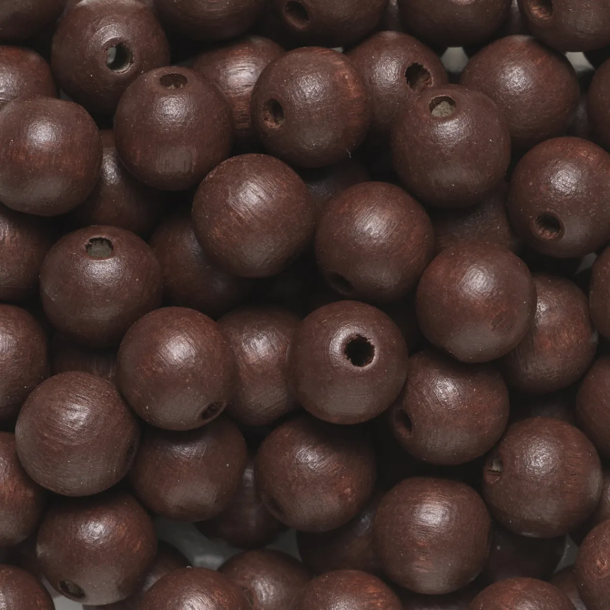 Preciosa Runda träpärlor Ø10 mm, cirka 100 st. brun