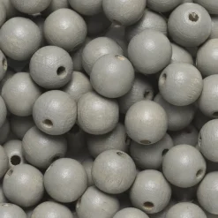 Preciosa Runda träpärlor Ø10 mm, cirka 100 st. grå