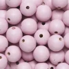 Preciosa Runda träpärlor Ø12 mm, cirka 75 st. ljusrosa