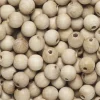 Preciosa Runda träpärlor Ø8 mm, cirka 150 st. naturfärgade / omålade | Pärlor Av Trä, Ben & Horn