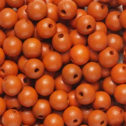 Preciosa Runda träpärlor Ø8 mm, cirka 150 st. orange | Pärlor Av Trä, Ben & Horn