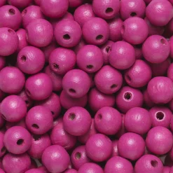 Preciosa Runda träpärlor Ø8 mm, cirka 150 st. rosa