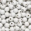 Preciosa Runda träpärlor Ø8 mm, cirka 150 st. vit