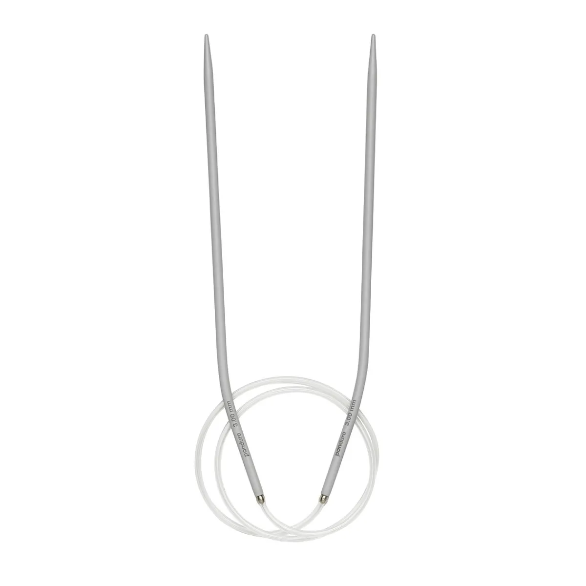 Pony yarn accessories Rundstickor, längd 60 cm Ø3,0 mm – aluminium | Rundstickor