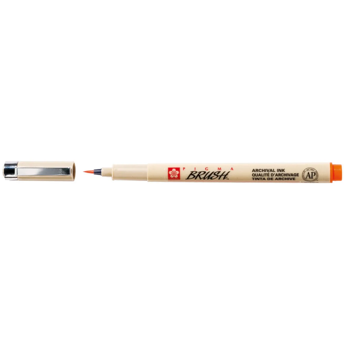 Sakura Pigma Brush Orange – orange penselspets | Tuschpennor & Markers