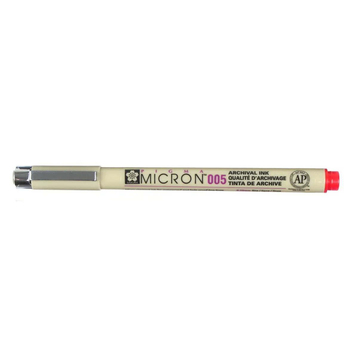 Sakura Pigma Micron 005 Red – röd fineliner 0,2 mm | Tuschpennor & Markers