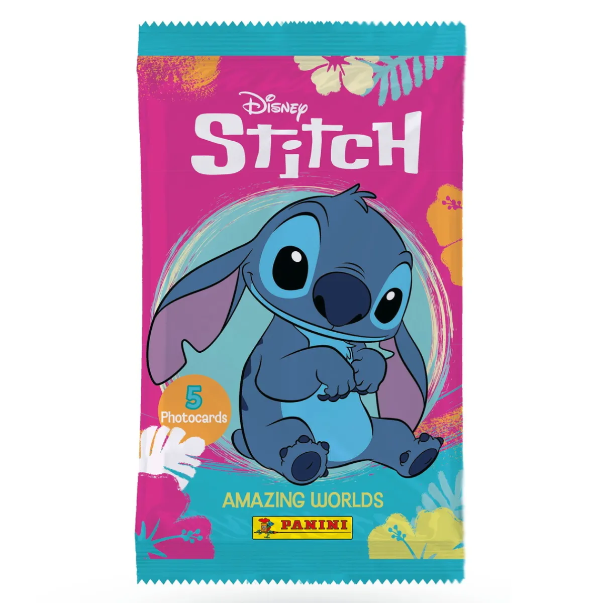 Barn Panini Samlarkort Stitch Amazing World Photo Card OBS! Priset avser en påse med 5 kort