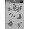 Panduro Design Schablon A4 , stencil med fjärilar & insekter | Schabloner