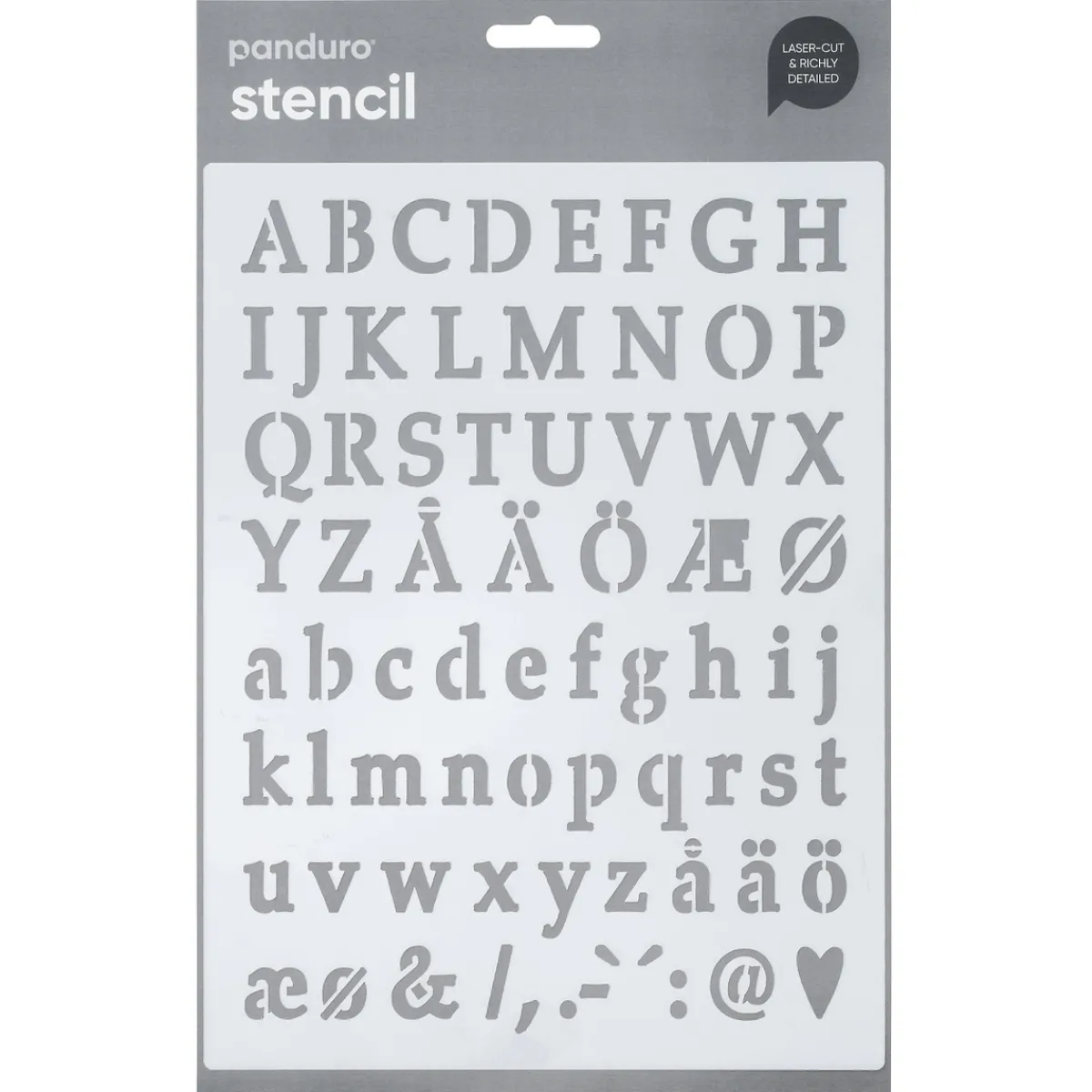 Panduro Design Schablon 25mm bokstäver/tecken | Schabloner