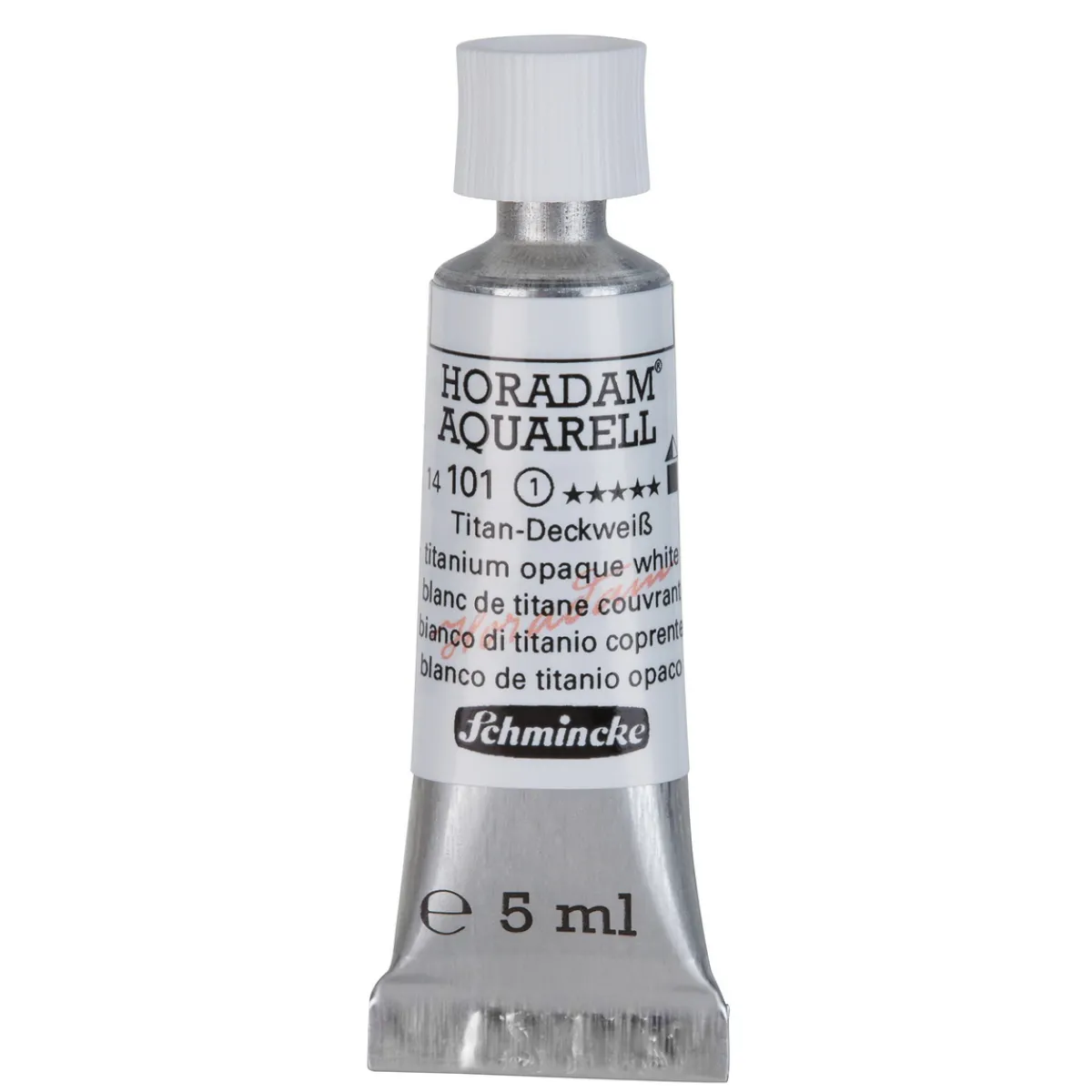 Schmincke Horadam akvarellfärg 5 ml – Titanium opaque white 101