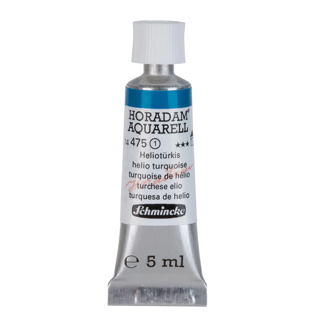 Schmincke Horadam akvarellfärg 5 ml – Helio turquoise 475 | Akvarell- & Vattenfärger