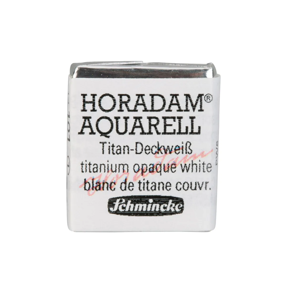 Schmincke Horadam akvarellfärg ½ kopp – Titanium opaque white 101
