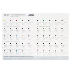 Schmincke Horadam Aquarelle Supergranulation dot card - 50 färger att prova på